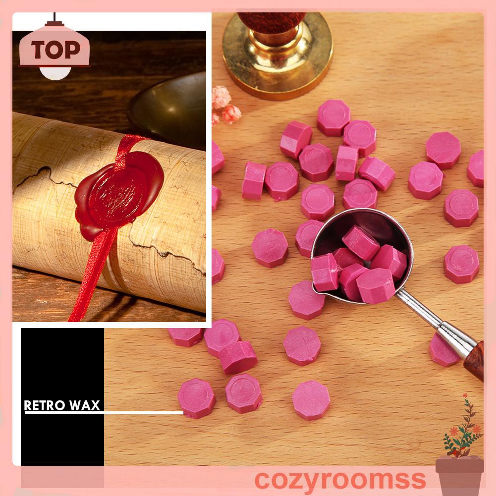 Sáp 100pcs Sealing Wax Pill Grains Vintage Wax Seal Stamp Beads for Envelope