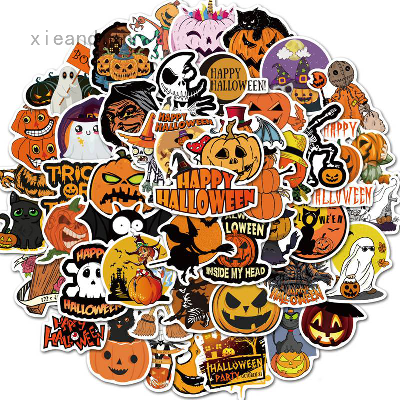 Bộ 50 Sticker Dán Trang Trí Halloween