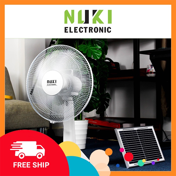 [NOWSHIP - GRAB] Quạt năng lượng mặt trời để bàn sạc tích điện Nuki 316