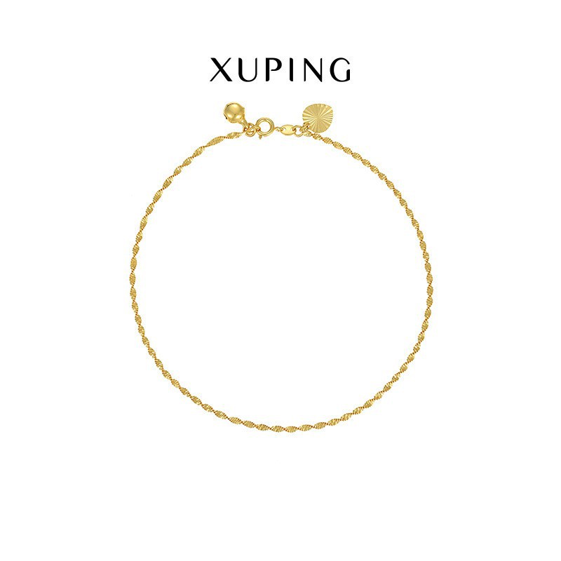 Lắc Chân Nữ Mạ Vàng 23K, Khóa Gắn Chuông Phong Cách Nhật Bản - XPLC01