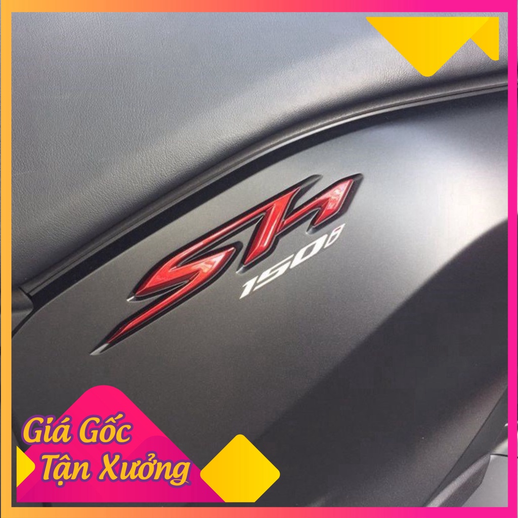 ★ Tem chữ nổi logo Sh đỏ chính hãng Honda ( 2 bên) ★  (Ảnh Sp thật)