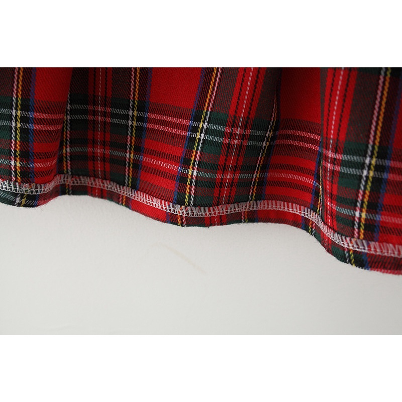 Đầm Cổ Búp Bê Sọc Ca Rô Hình Thỏ Dễ Thương Phong Cách Hàn Quốc Cho Bé Gái 0-3 Tuổi