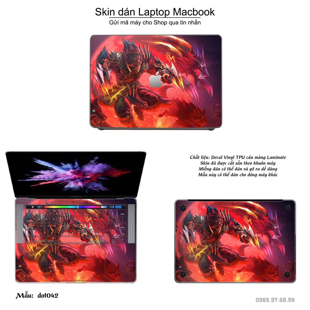 Skin dán Macbook mẫu Dota 2 (đã cắt sẵn, inbox mã máy cho shop)