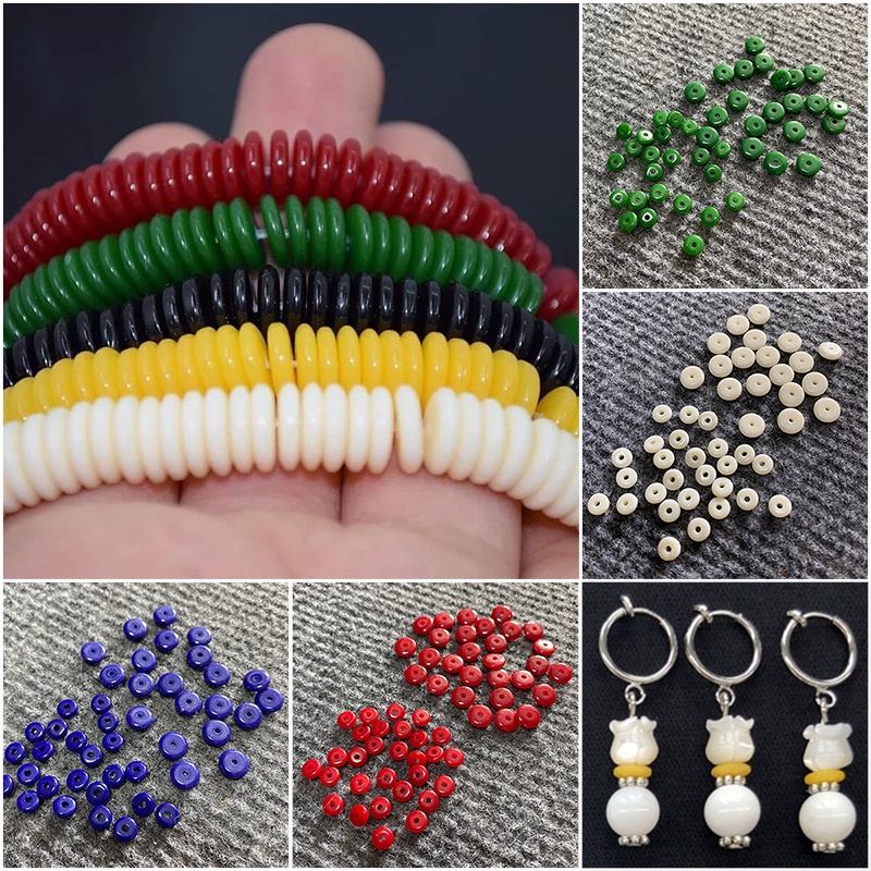 5 mảnh đệm nhựa tròn 6mm-8mm nguyên liệu làm trâm làm trang sức cổ trang cosplay cổ phục