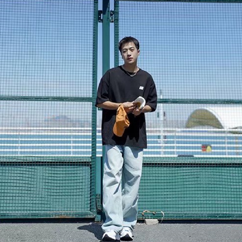 Áo Thun Tay Ngắn Dáng Rộng In Chữ Thời Trang Mùa Hè Cho Nam Size M-5XL