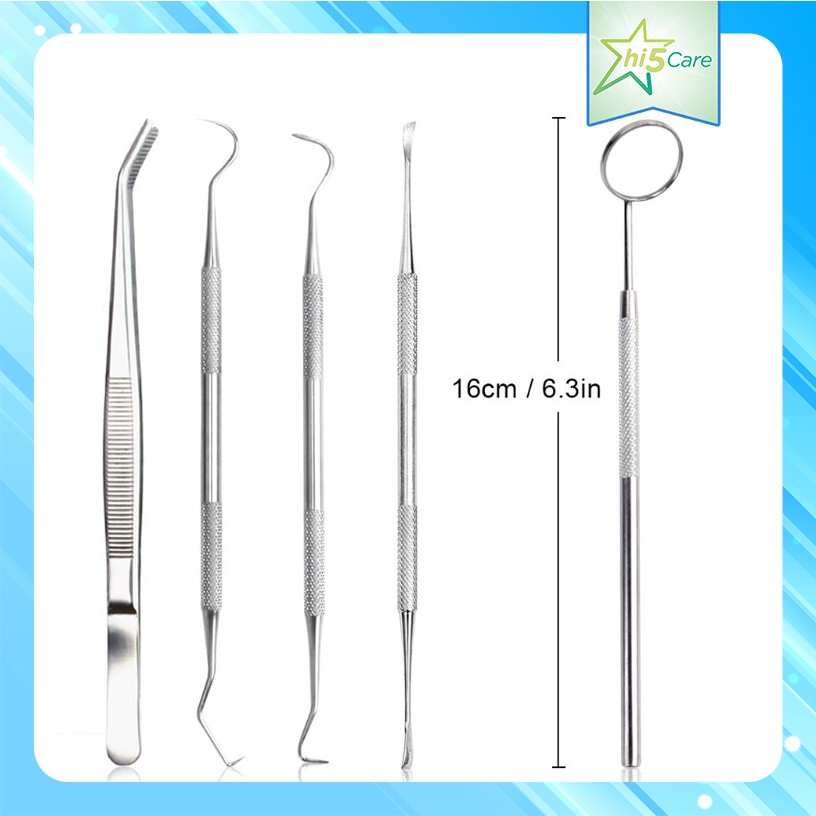 Bộ Dụng Cụ Nha Khoa Làm Sạch Cao Răng (5 Cái)
