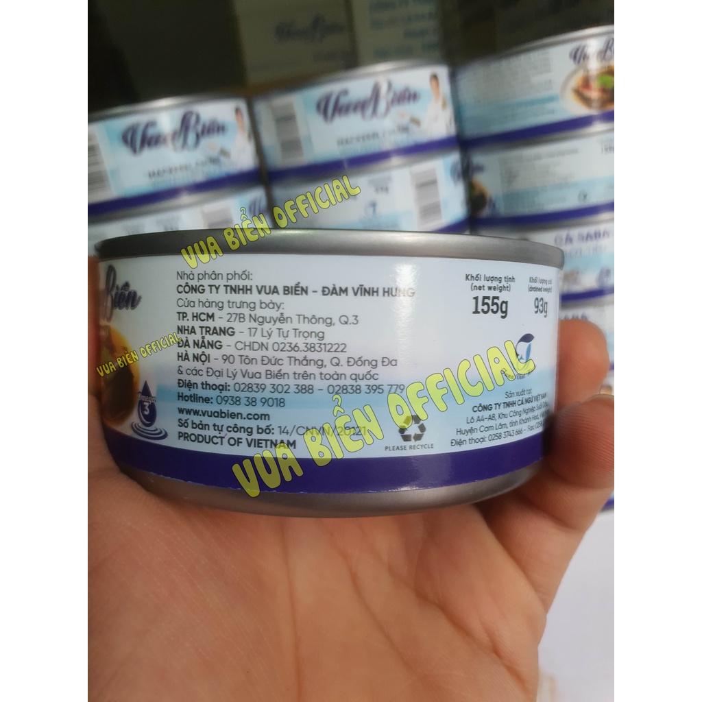 CÁ SABA XỐT TIÊU  VUA BIỂN CHÍNH HÃNG - MACKEREL CHUNK PEPPER SAUCE 155g - HSD 30/12/2024