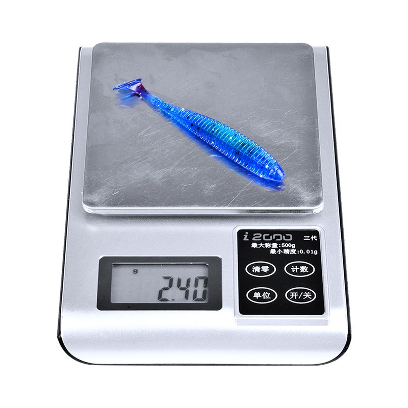 Mồi giun mềm nổi T đuôi Silicone Shad Mồi 8,5cm / 2,4g Câu cá biển sinh học nhân tạo Mồi mềm cho nước ngọt mặn