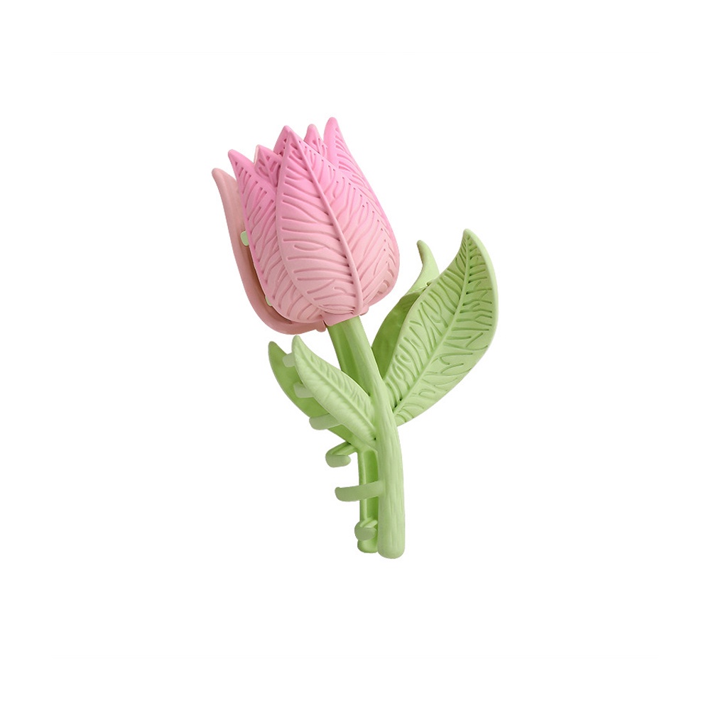 Kẹp Tóc Hình Hoa Tulip/Cá Mập/Cá Mập Màu Hồng Sáng Tạo Cho Nữ