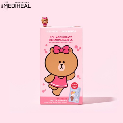 Hộp 10 mặt nạ giấy Mediheal Line Friends &amp; N.M.F Aquaring