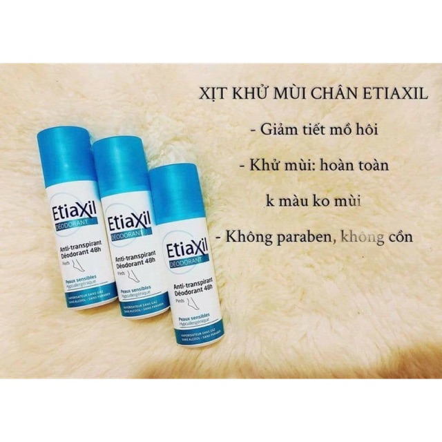 [Hàng Pháp] Xịt khử mùi hôi chân Etiaxil Deodorant  100ml