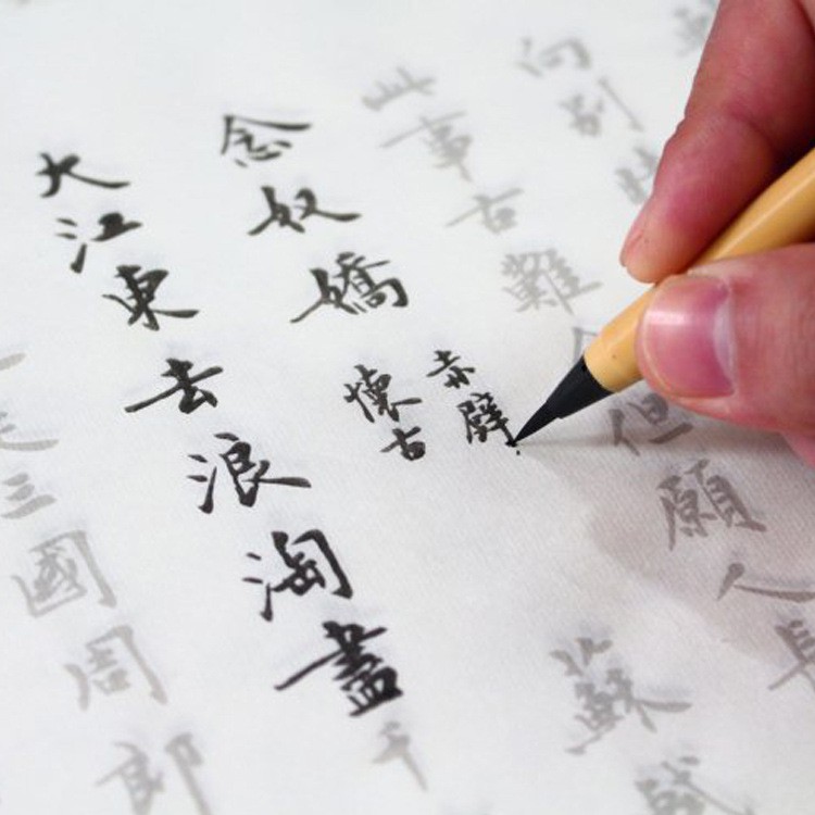Bút Lông Bơm Mực Viết Thư Pháp Dụng Phẩm, Chép Kinh Viết Sớ Kèm Lọ Mực