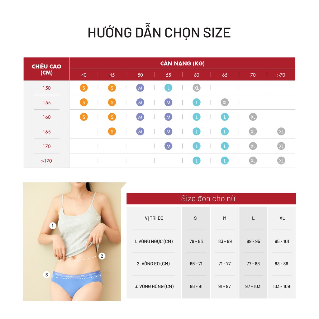 Quần lót nữ ONOFF chất liệu Tencel thấm hút 1 chiều thoải mái, tự tin - H16BU20054