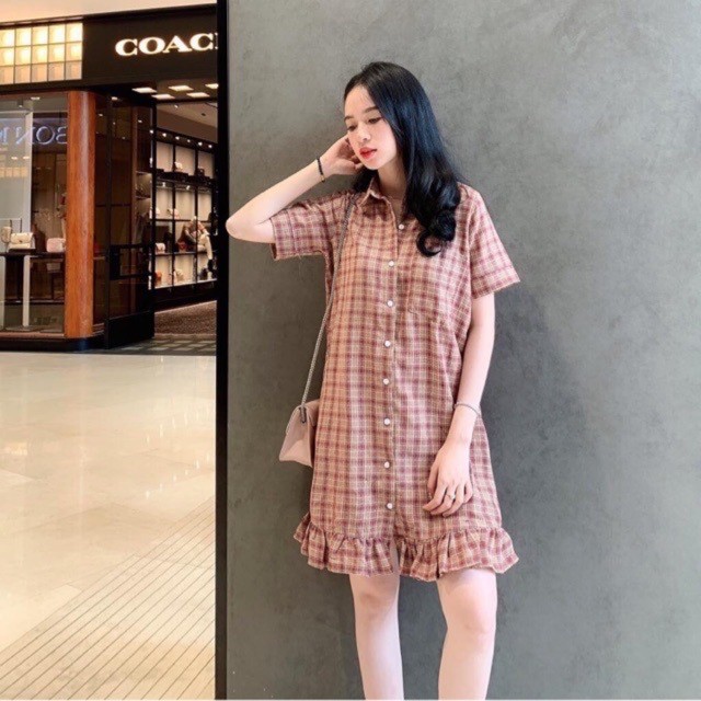 Đầm sơ mi caro | BigBuy360 - bigbuy360.vn
