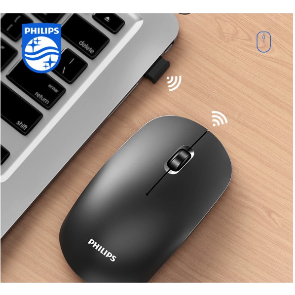Chuột không dây Philips 2.4G Máy tính để bàn máy tính xách tay tiết kiệm điện cho văn phòng