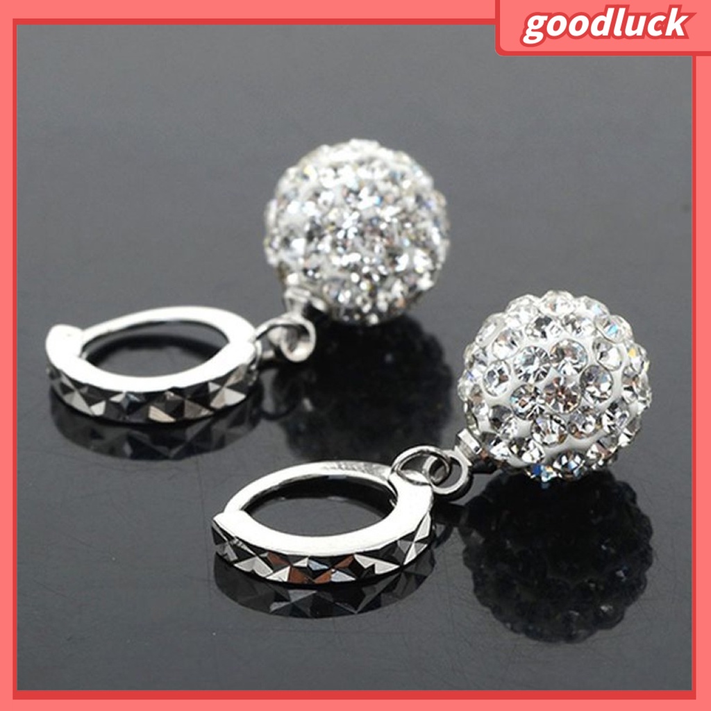 Khuyên Tai Tròn Đính Đá Kiểu Dáng Thời Trang Cho Nữ