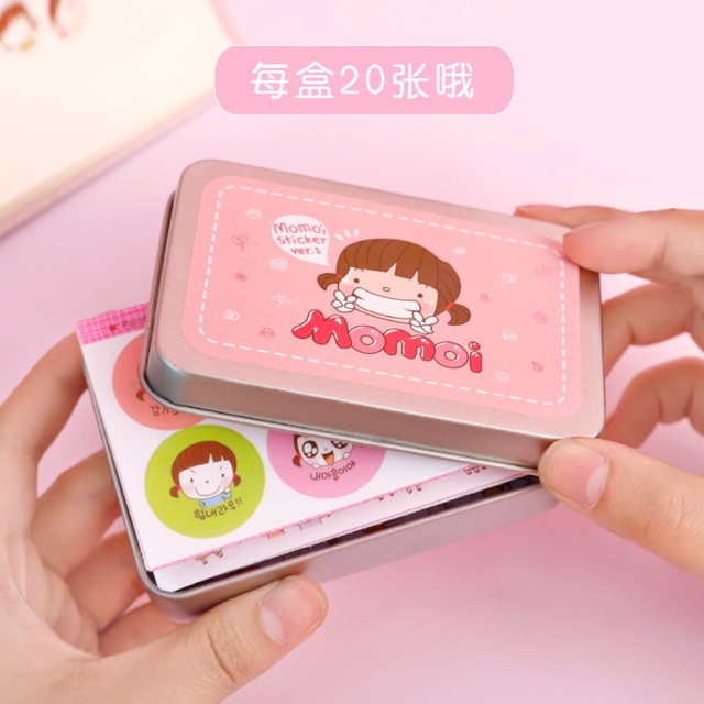 Hộp 20 tấm sticker Moimoi tấm 6.5*9cm Pison dễ thương - PVN1680 – 1 bộ