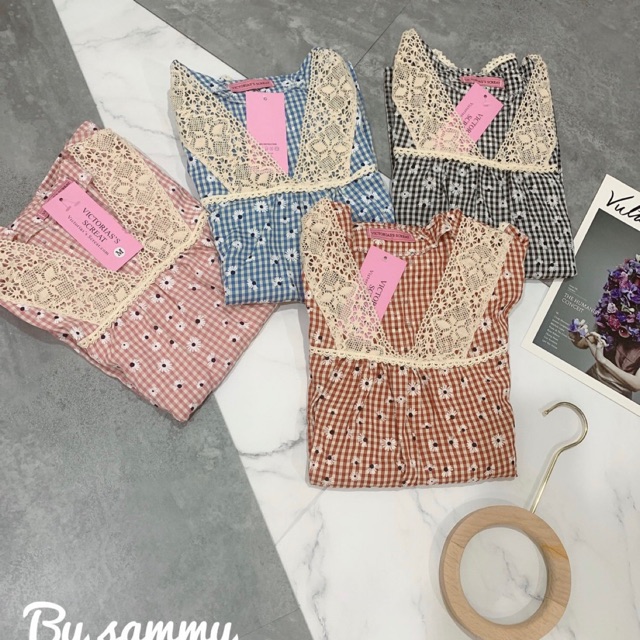 [Mã WA1606 giảm 15% đơn 99k] [YY] BỘ NGỐ SÁT NÁCH NỮ THÔ ĐŨI KẺ CỔ V PHỐI VIỀN REN | BigBuy360 - bigbuy360.vn