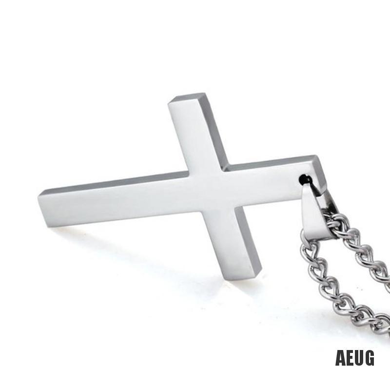 Vòng cổ Sợi Xích Mặt Thánh Giá Bằng Thép Không Gỉ Thời Trang Cho Nam