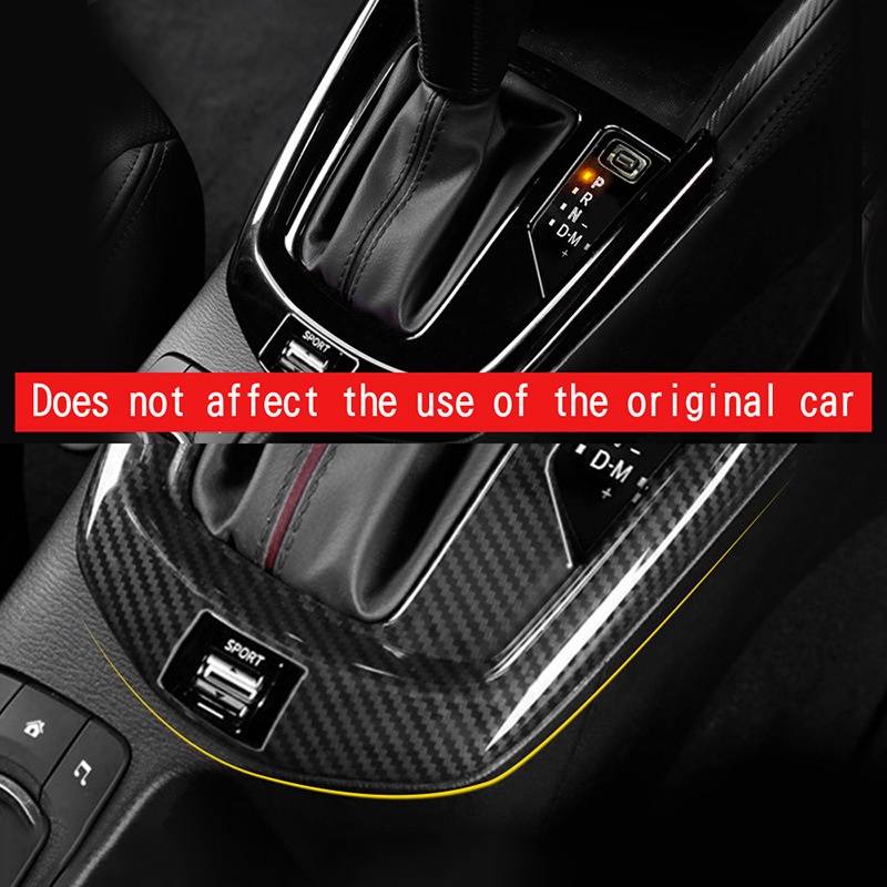 Khung Nhựa ABS Họa Tiết Sợi Carbon Trang Trí Bảng Điều Khiển Cần Gạt Số Cho Mazda 2 20-21 CX-3 15-21 RHD