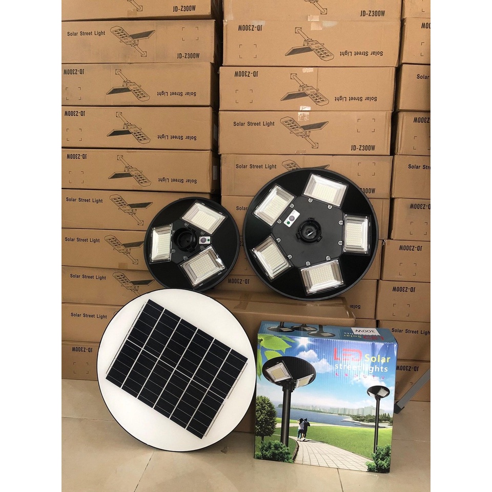 Đèn đĩa năng lượng mặt trời công suất 250w, Đèn trang trí chiếu sáng sân vườn cảm biến chuyển động chống nước IP67