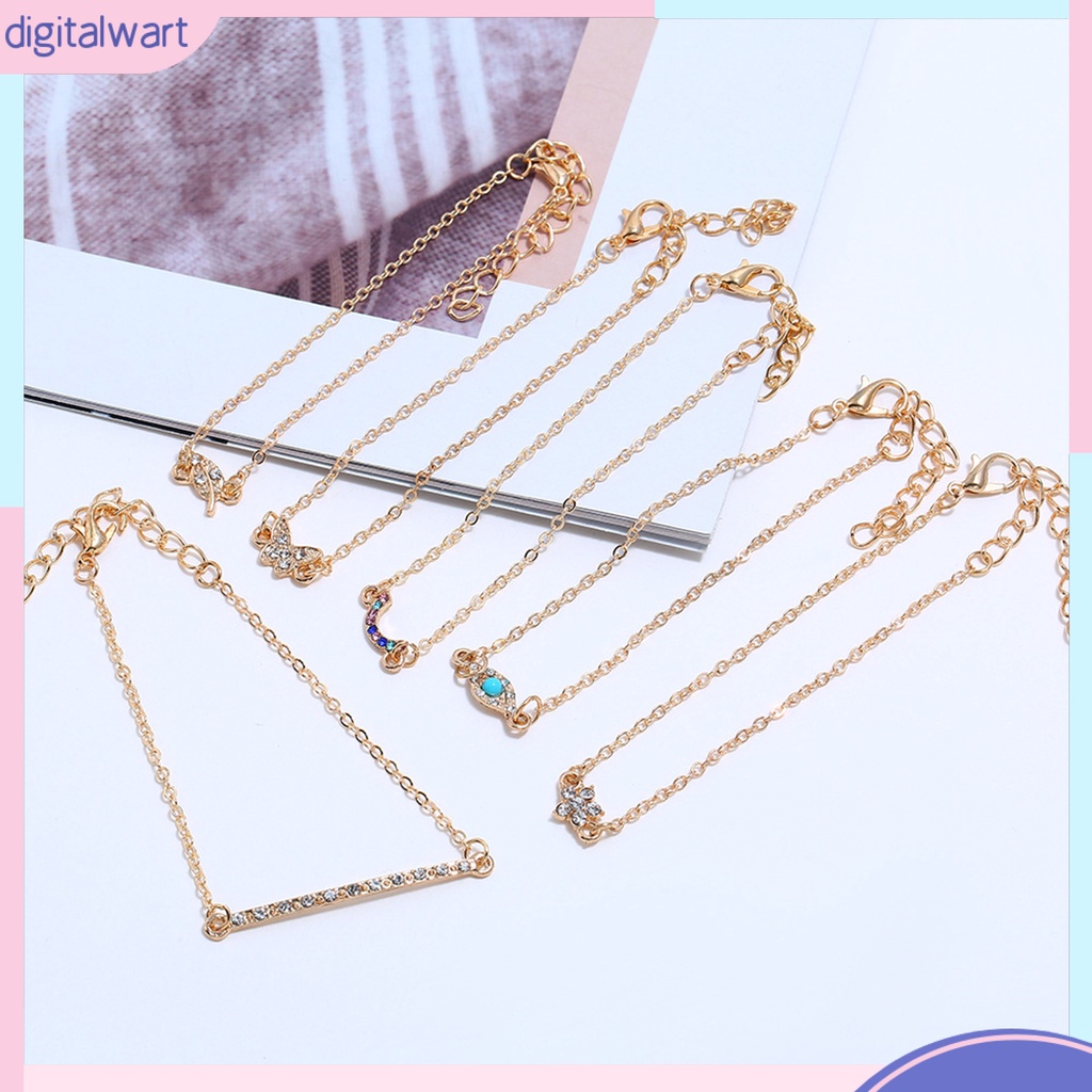 Set 6 vòng tay đính đá thời trang cho nữ