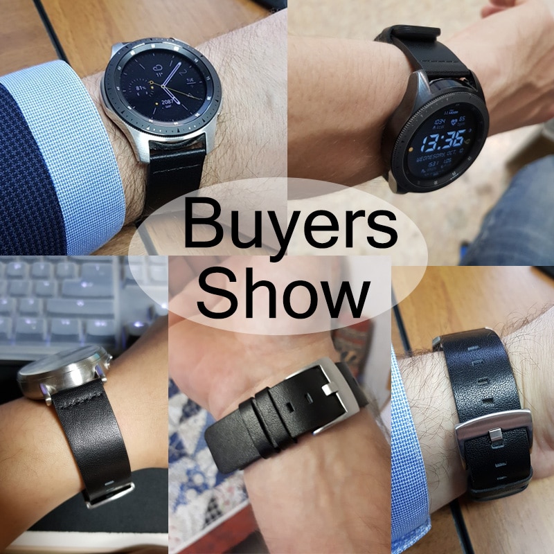 Dây Đeo Bằng Da Thật Cho Đồng Hồ Samsung Galaxy Watch3 41mm 45mm 20 22mm