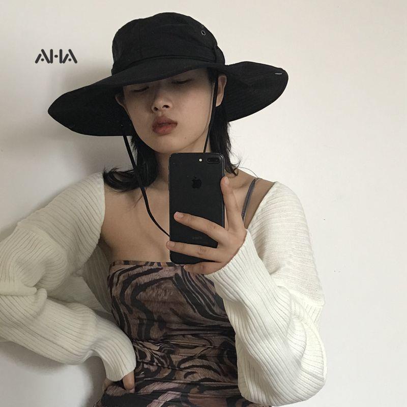 Mũ xô AHA official phối dây rút có thể điều chỉnh phong cách cao bồi phương Tây thời trang