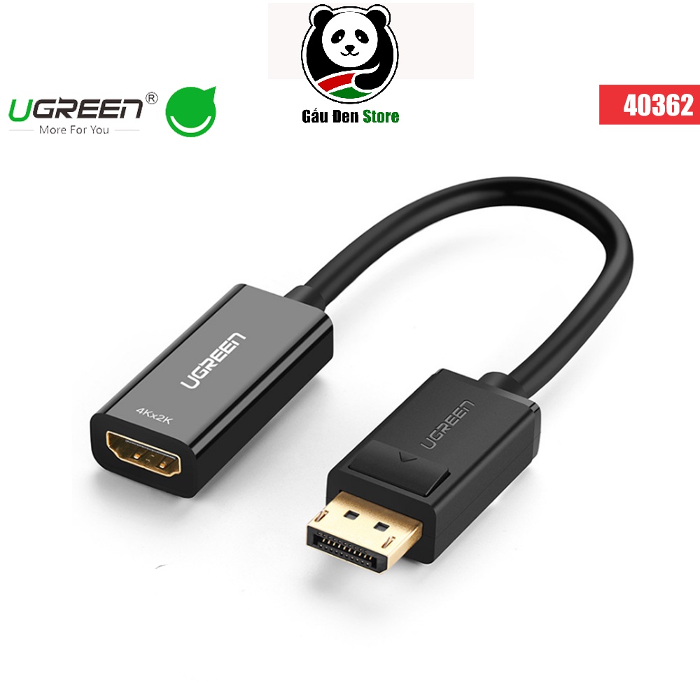 Cáp chuyển Displayport sang HDMI chính hãng Ugreen 40362 dài 20cm