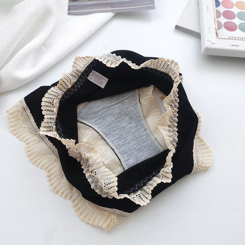 Quần lót cotton viền ren quý tộc B2 | BigBuy360 - bigbuy360.vn