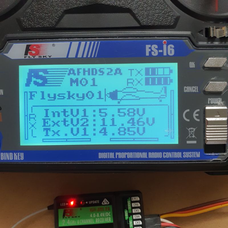 Modun Báo Pin về TX  FS-CVT01 phù hợp với RX FS-IA4B, IA6B, IA10B. máy bay rc