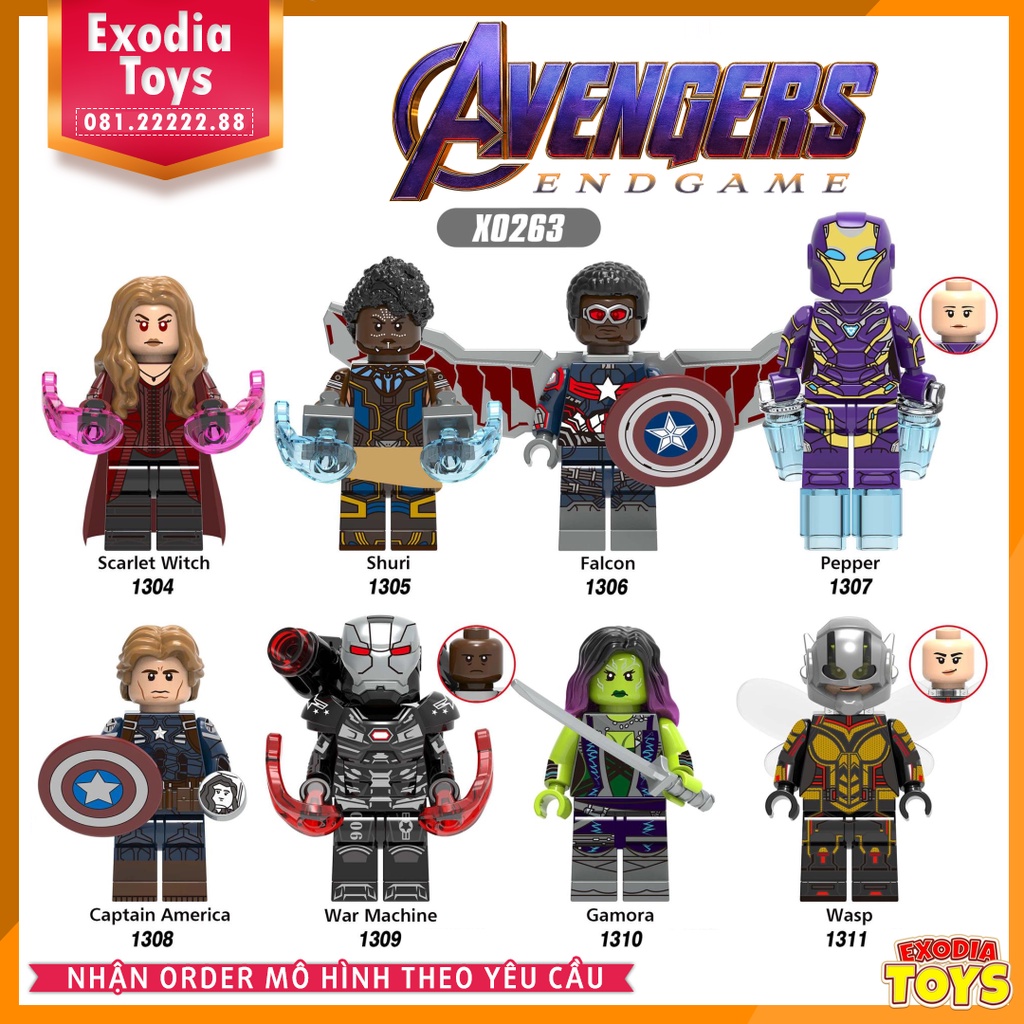 Xếp hình Minifigure Marvel Biệt đội siêu anh hùng Avengers Endgame - Đồ Chơi Lắp Ghép Sáng Tạo - XINH X0263