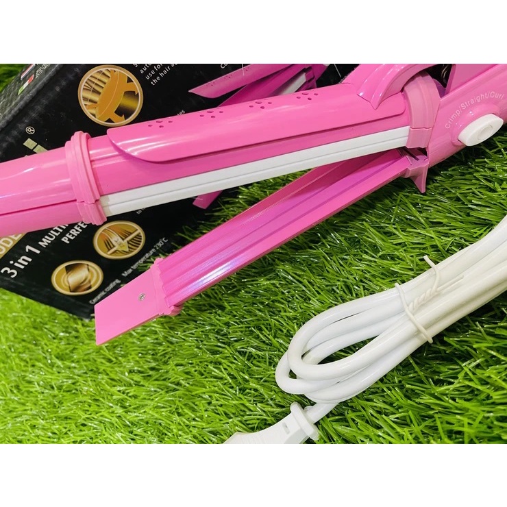 Máy Uốn, Duỗi, Bấm Tóc 3 Trong 1 Kemei Km - 987