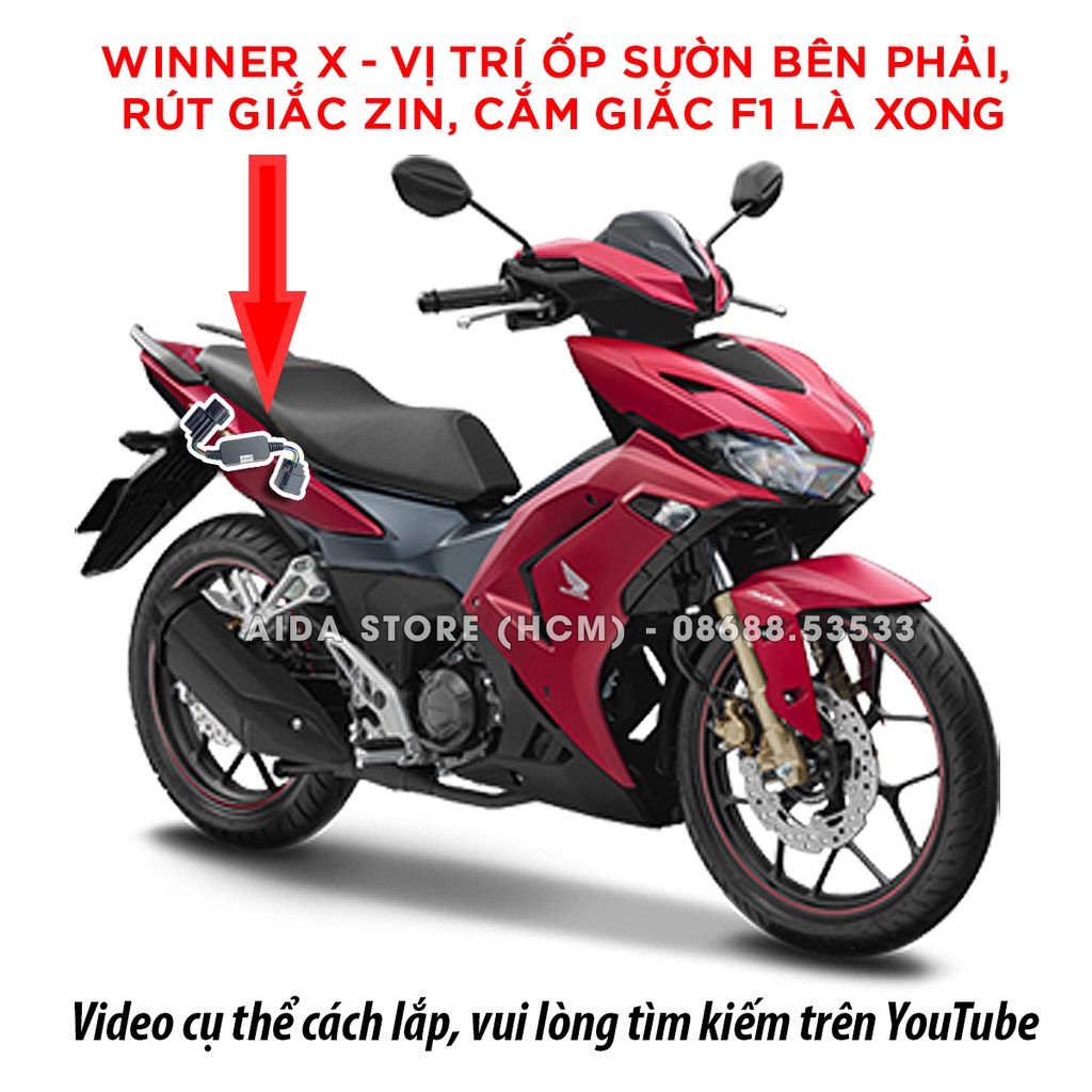 RSX 160 - Winner X - Bộ mạch sẵn giắc zin tạo chớp stop F1 nhiều kiểu + 1 zin - RSX 150 in Malaysia, Indonesia