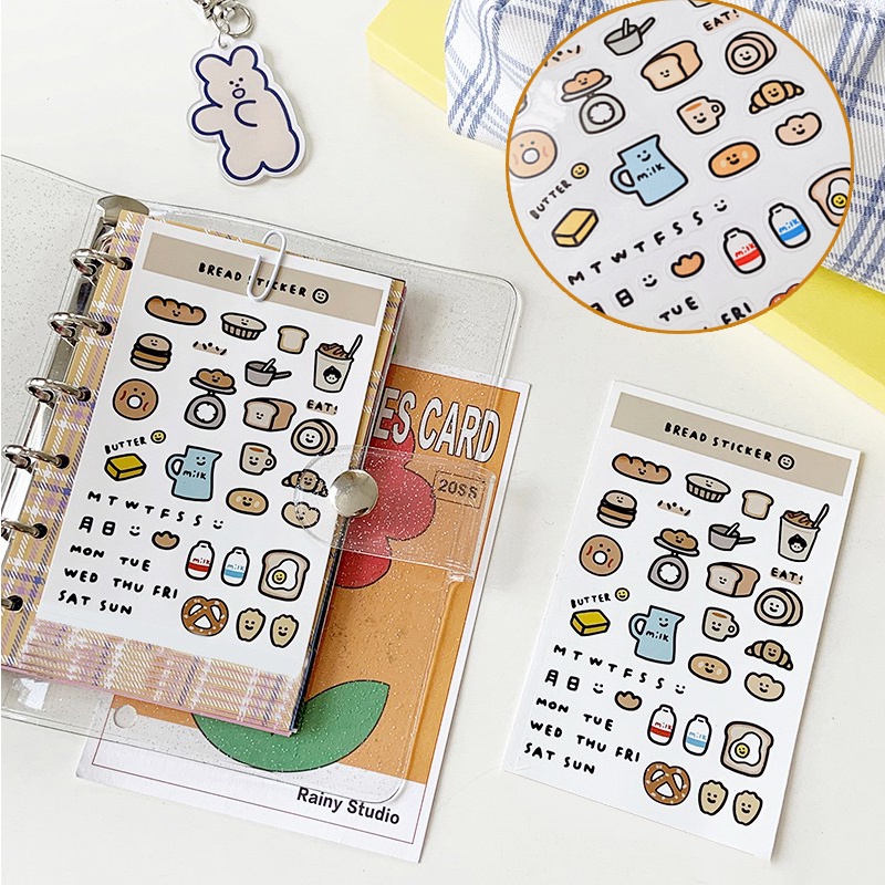 Sticker Dán Trang Trí Điện Thoại Hình Thức Ăn Hoạt Hình Dễ Thương Chống Thấm Nước
