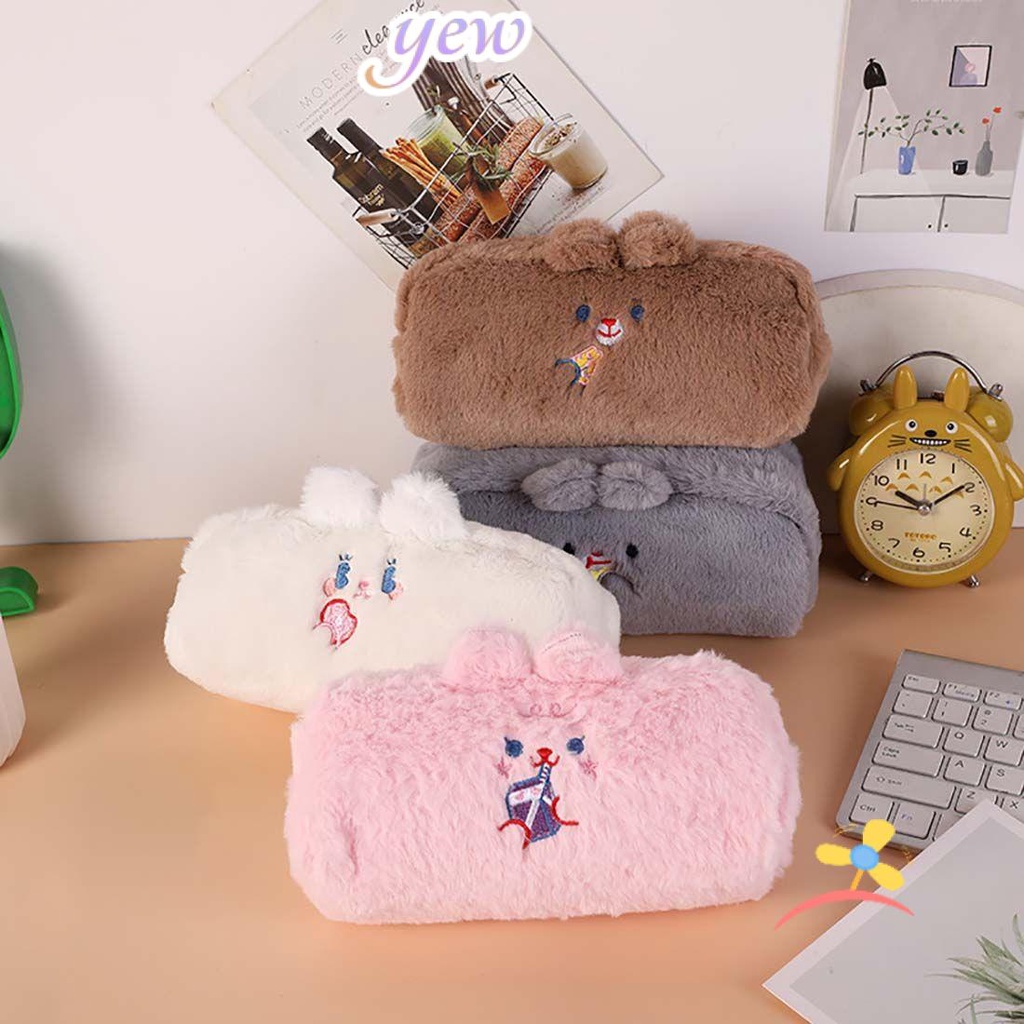 Túi Đựng Bút Hình Gấu Dễ Thương Có Khóa Kéo Tiện Dụng