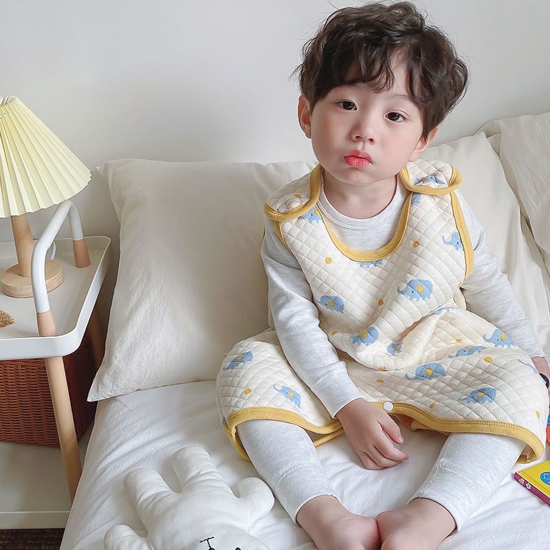 Túi Ngủ Một Mảnh Giữ Ấm Bụng Chống Đá Hợp Mùa Thu Đông Cho Bé