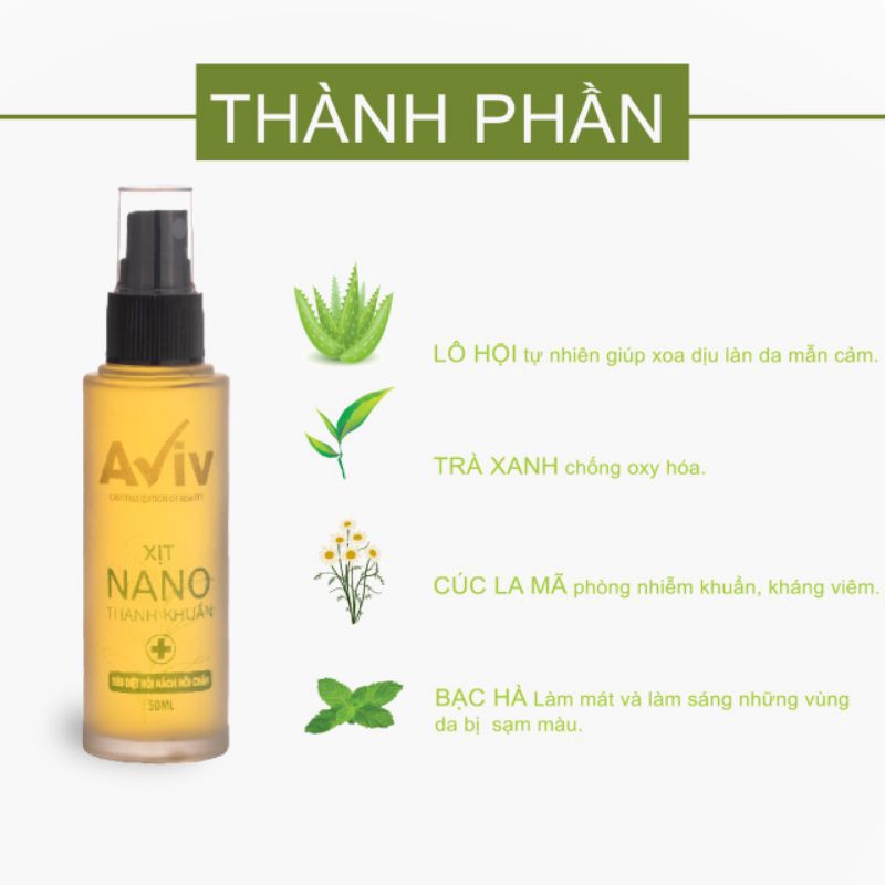 XỊT THANH KHUẨN NANO AVIV