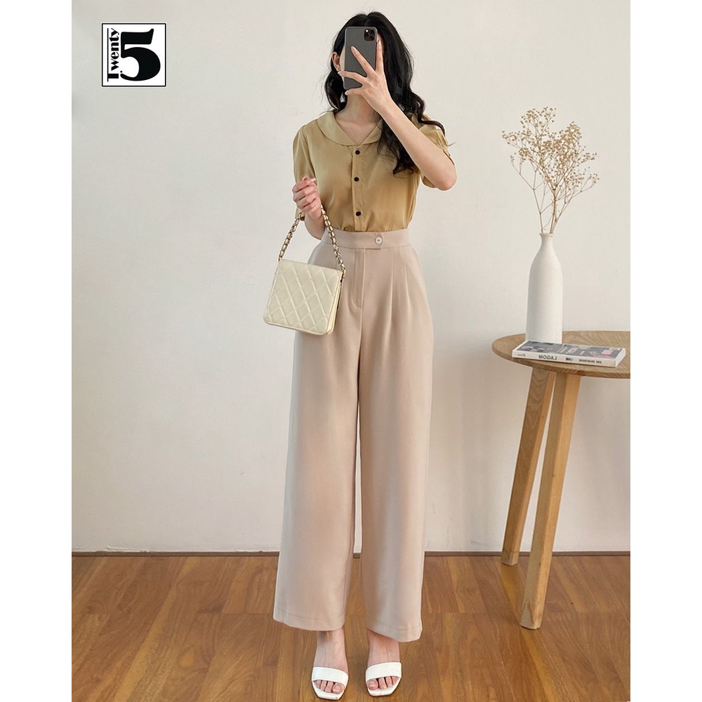 Quần suông công sở nữ ống rộng Twentyfive NN61