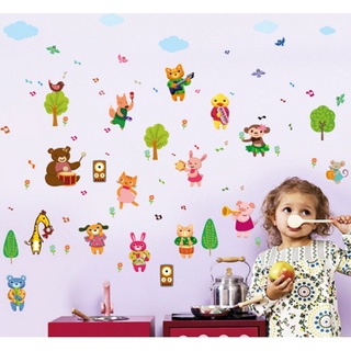 Decal trang trí tường - Dàn thú hợp ca