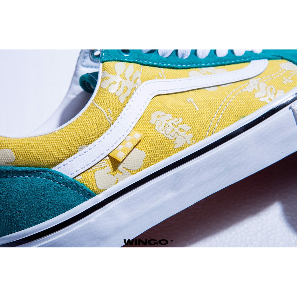 Giày Vans Chính Hãng Old Skool Floral Green/Yellow