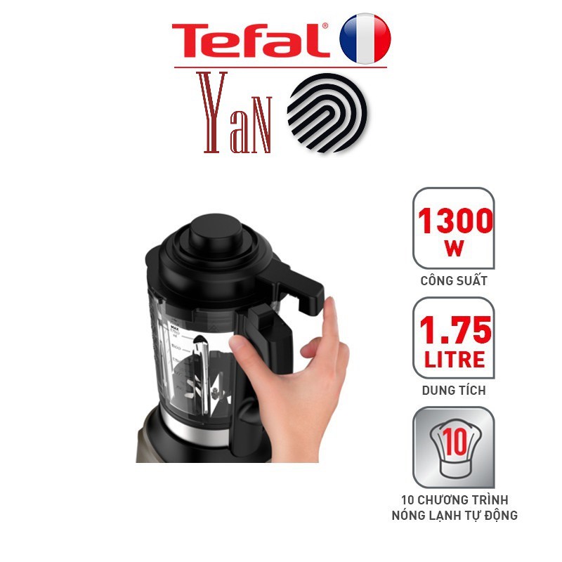 Máy xay sinh tố và làm sữa hạt đa năng cối thủy tinh 1.7L Tefal BL967B66 1300W - Hàng chính hãng