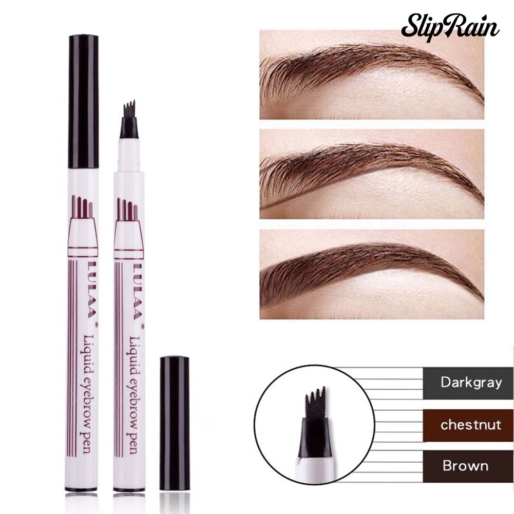 Bút kẻ lông mày LULAA thiết kế đầu 4 ngòi chống thấm nước