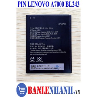 PIN LENOVO A7000 BL243