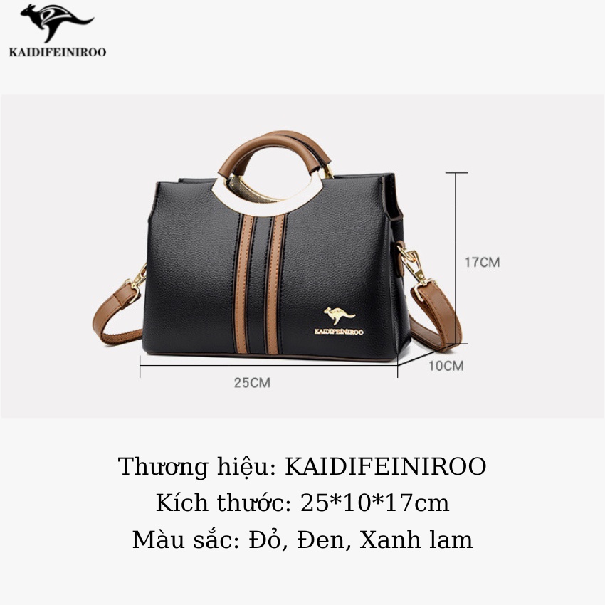 Túi xách nữ đẹp to cao cấp hàng hiệu rẻ đeo chéo Hàn Quốc công sở Kaidifeiniroo KD11  Kaidio size 25