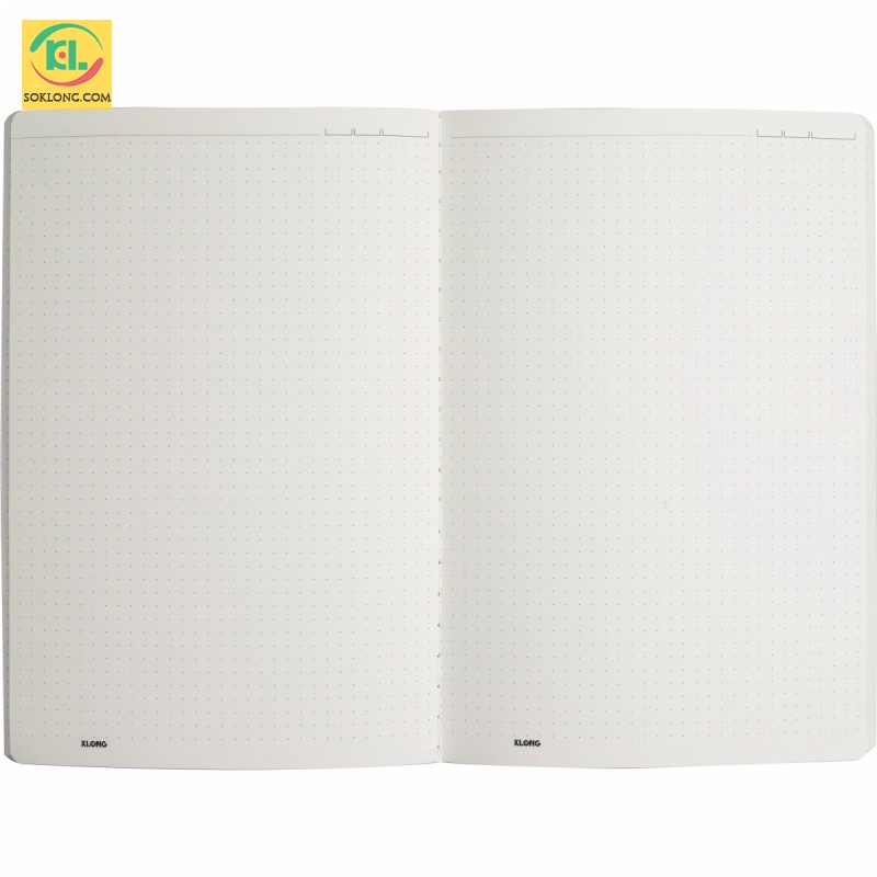 Vở may dán gáy bìa B5 Dotgrid 200 trang  Ms 839 Pastel, cuốn tập sổ Klong [Chọn Màu]