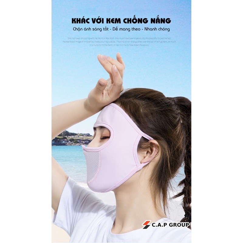 Khẩu trang vải mùa hè, che kín mặt, chống nắng,chống tia uv | BigBuy360 - bigbuy360.vn