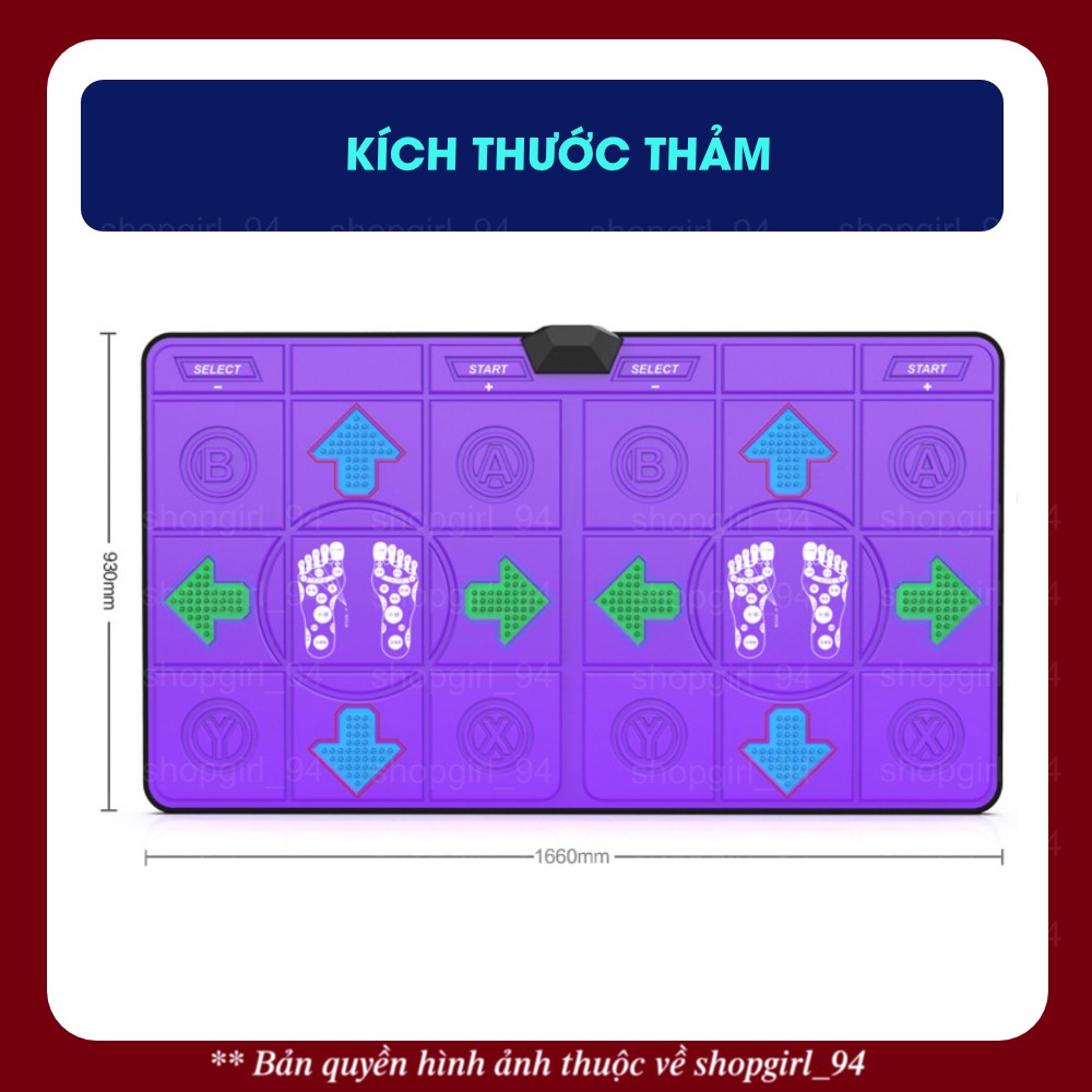 Thảm game cao cấp cổng AV kèm các phụ kiện đầy đủ: nhảy audition, yoga, chạy bộ....