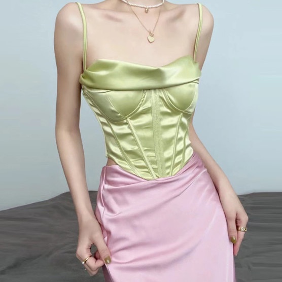 Áo Lụa Xương Cá + Váy maxi Bó Sát CH005