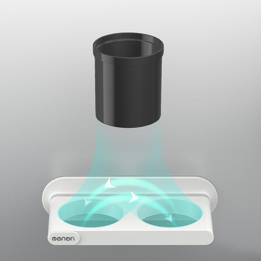 Giá Để Máy Sấy Tóc OENON Cao Cấp, Giá Để Máy Sấy Tóc Dán Tường Đa Năng Kèm Cốc Để Đồ Chất Liệu ABS